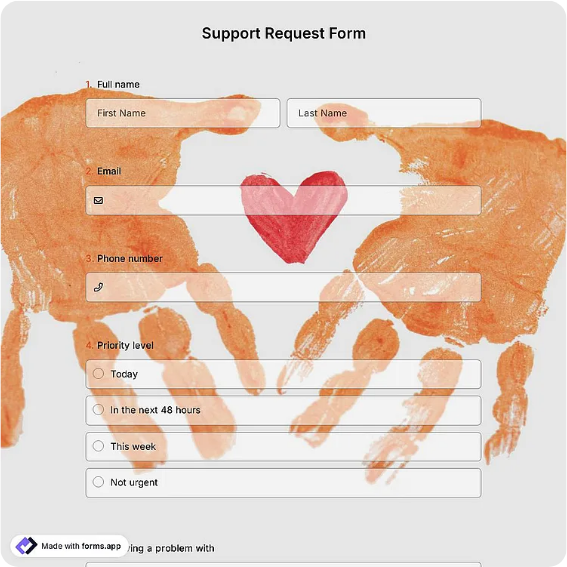 Preview of IT Support Request Form Template