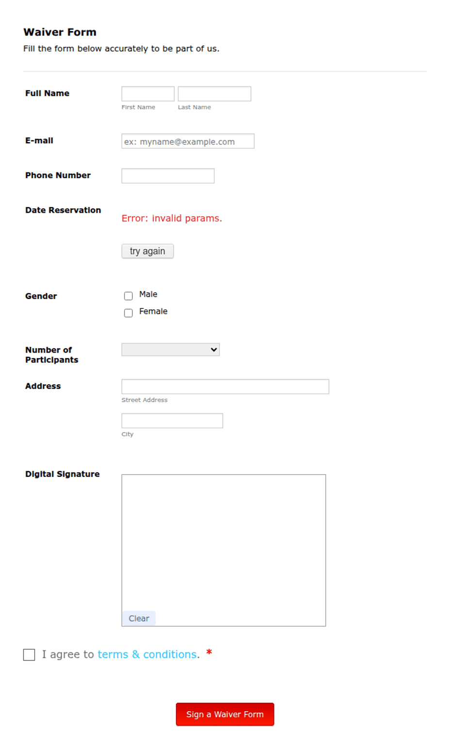 Liability Waiver Form Template: Jotform
