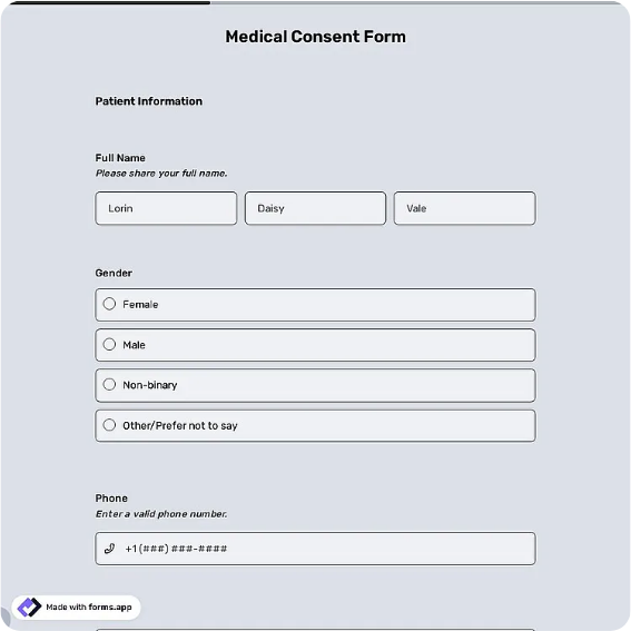 Medical Consent Form Template: forms.app