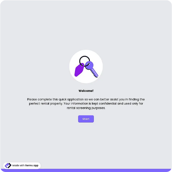 Preview of Rental Application Form Template
