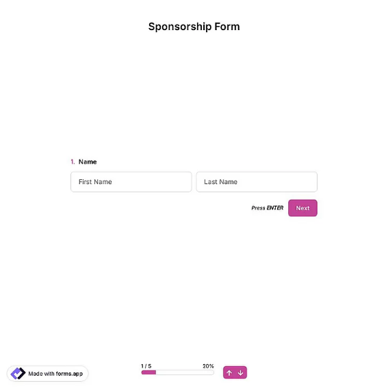 Preview of Sponsorship Form Template